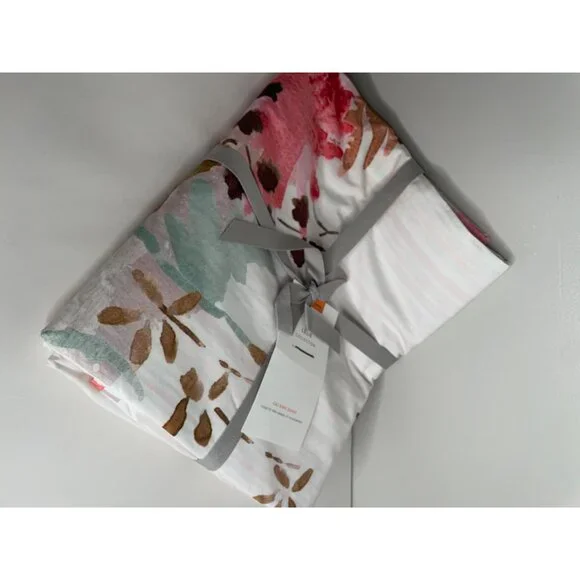 NEW Anthropologie LELIE California King Duvet Cover Floral Watercolor Muted - Picture 5 of 9